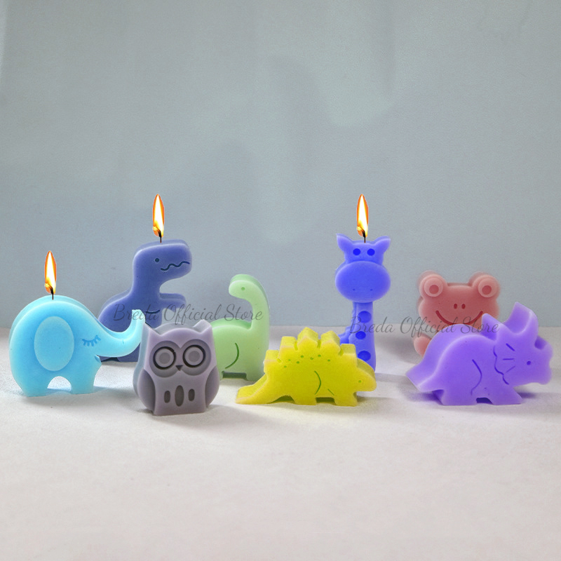 Soap Making Equipment For Beginners - Silicone Animal Candle Mold 3D Dinosaur
