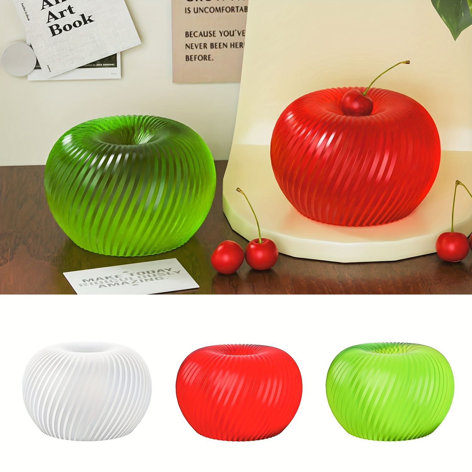 Soap Making Accessories - A trendy red apple silicone mold