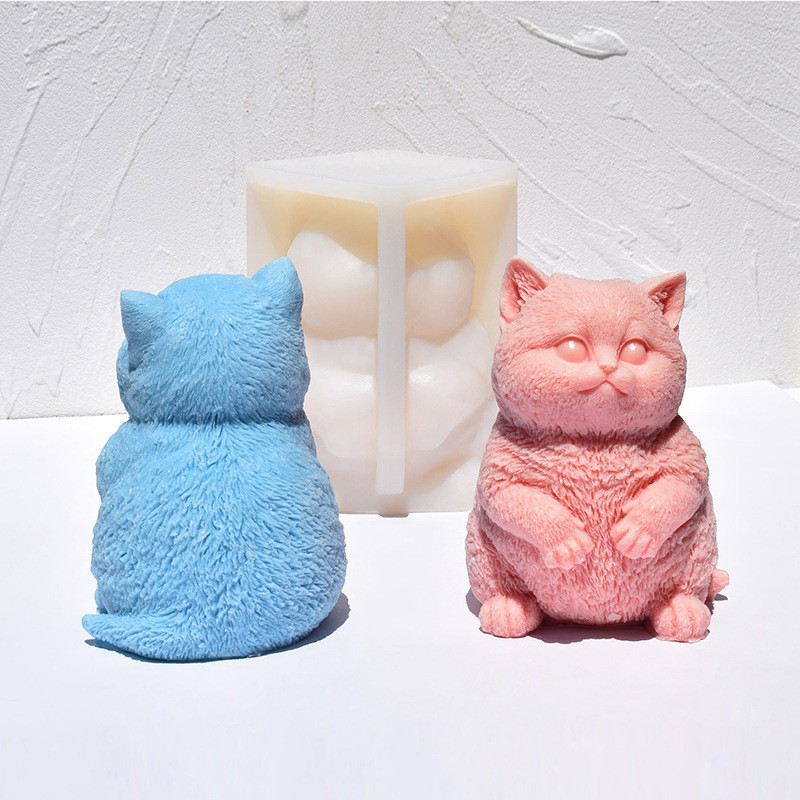 3D Fat Cat Silicone Candle Mol – Soap Making Animal Fat recenzja i cena