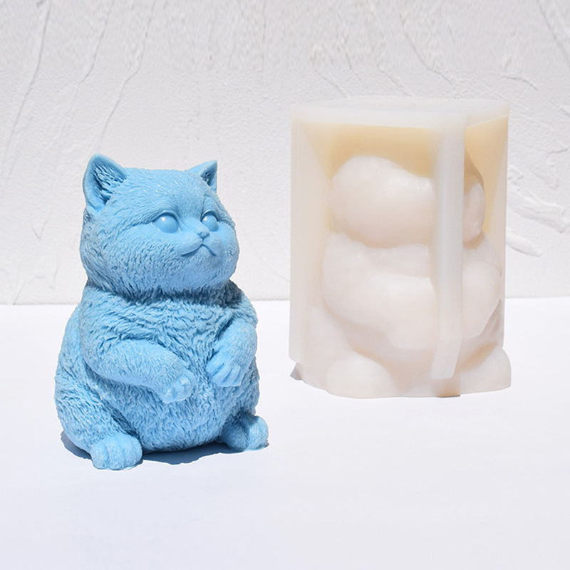 3D Fat Cat Silicone Candle Mol – Soap Making Animal Fat recenzja i cena