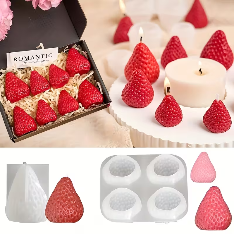 Strawberry Silicone Candle Mol – Soap Making Accessories recenzja i cena