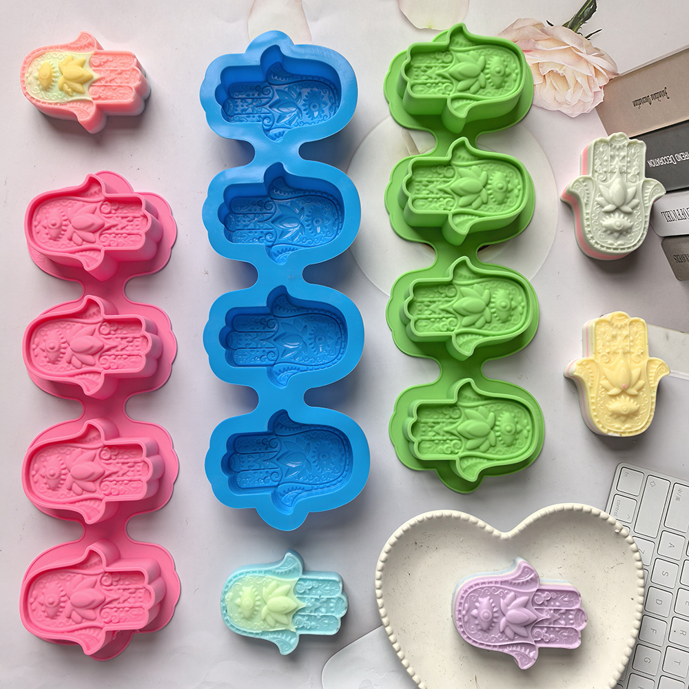 1pc 4-chamber palm soap mold s – Soap Making Essentials recenzja i cena
