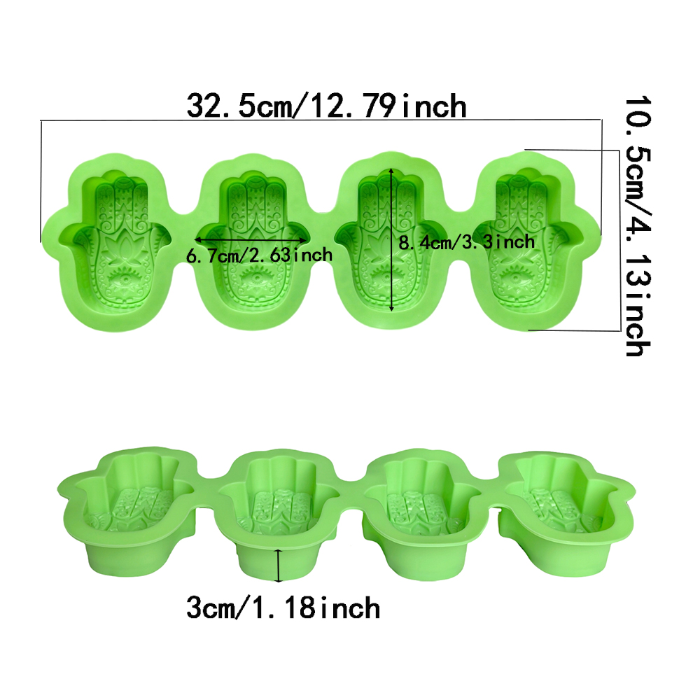 1pc 4-chamber palm soap mold s – Soap Making Essentials recenzja i cena
