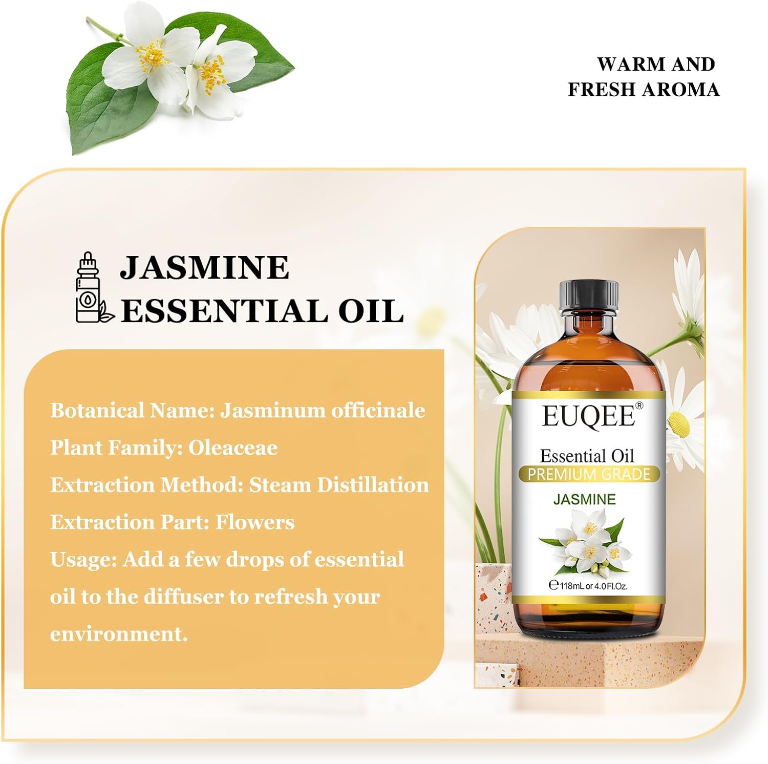 Jasmine Essential Oil 118ml fo – Soap Making Essentials recenzja i cena