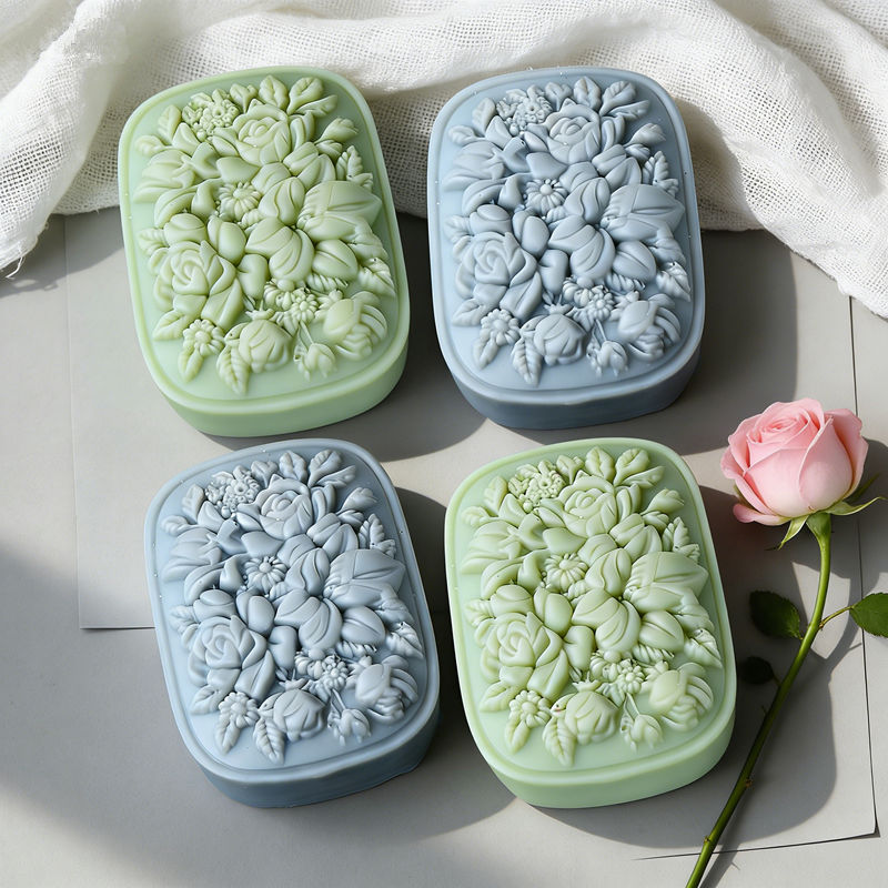 Square Floral Silicone Soap Mo – Soap Making Equipment For Beginners recenzja i cena