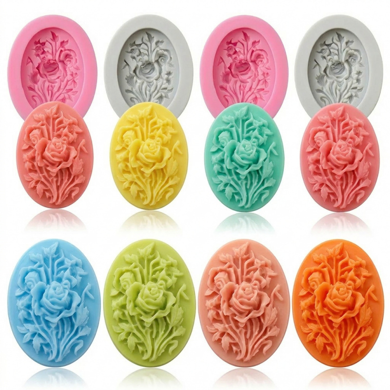 4 Silicone mold with flower sh – Soap Making Accessories recenzja i cena