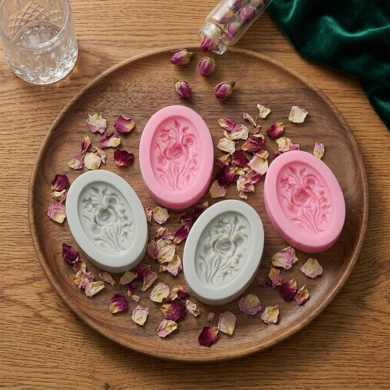 4 Silicone mold with flower sh – Soap Making Accessories recenzja i cena