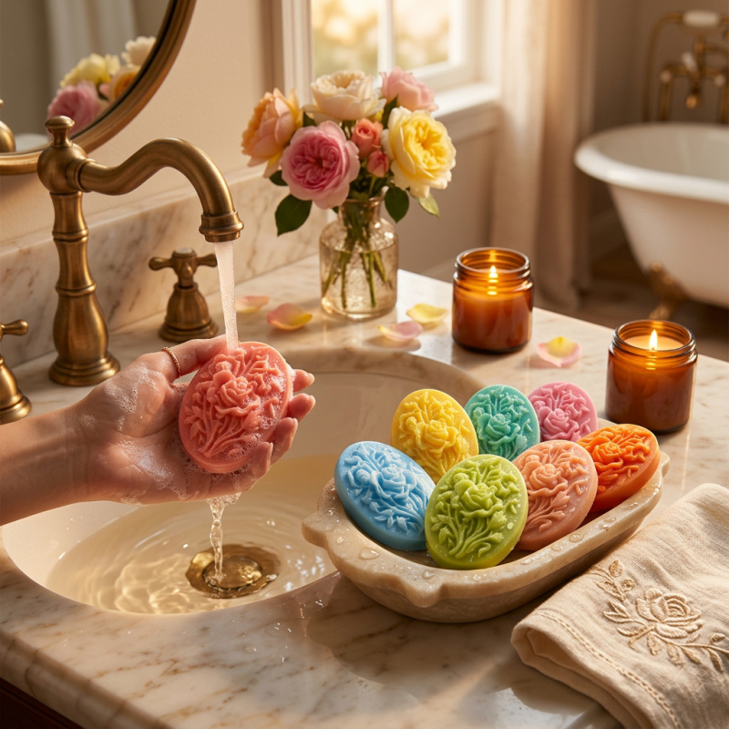 4 Silicone mold with flower sh – Soap Making Accessories recenzja i cena
