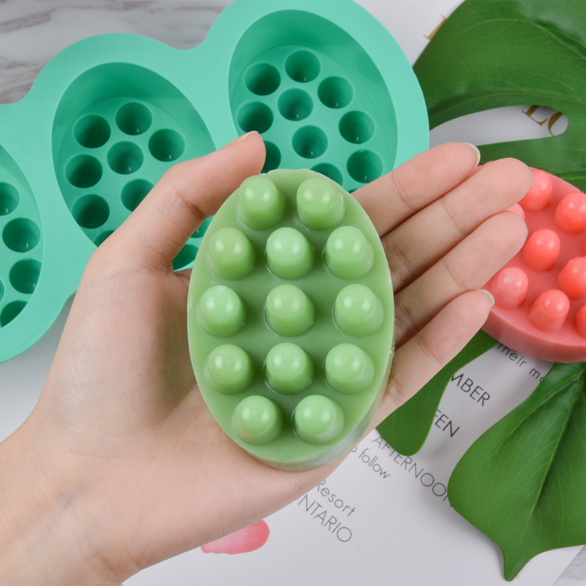 4 Hole Oval Massage Soap Silic – Soap Making Essentials recenzja i cena